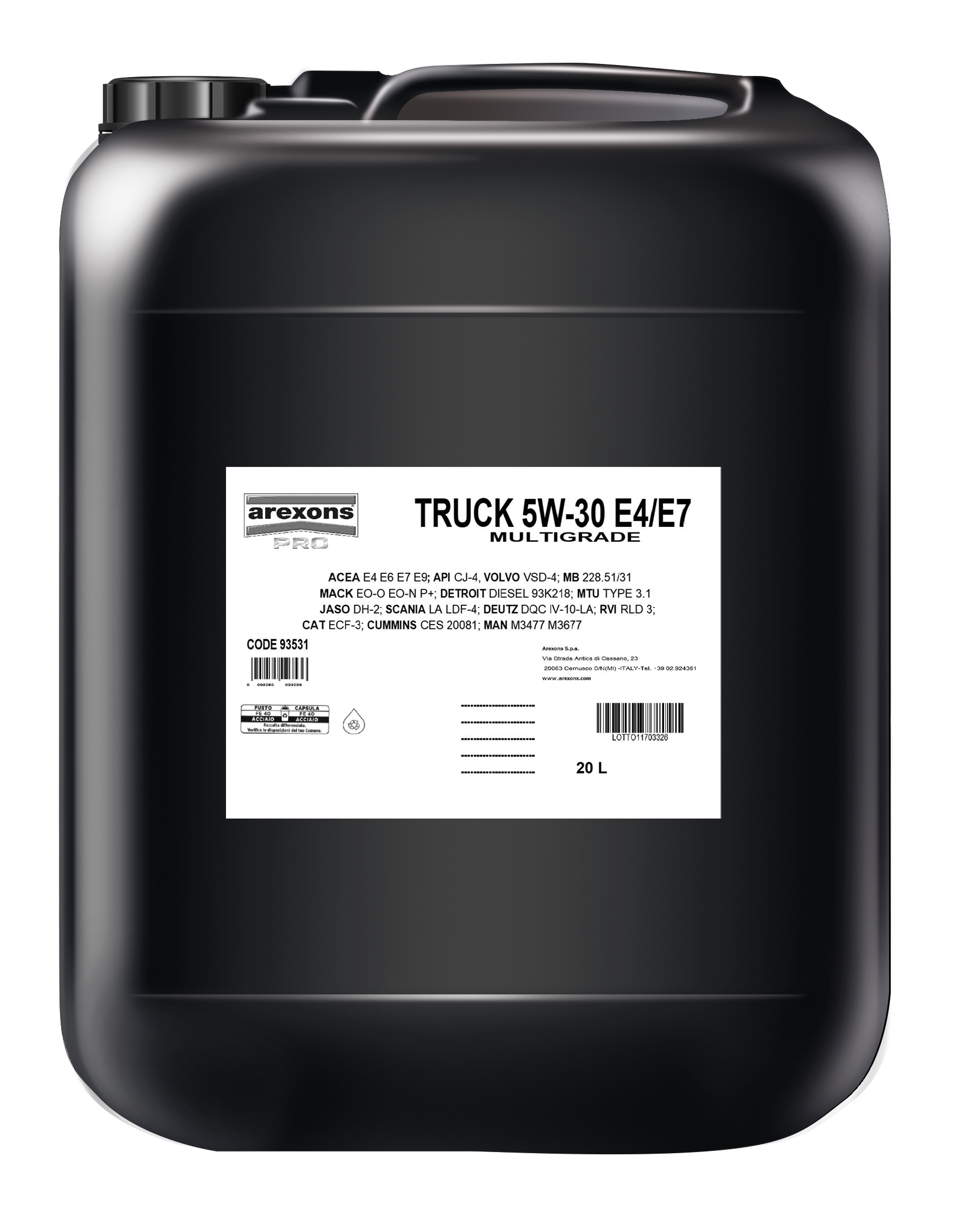 93531 TRUCK 5W30 E4 E7 20 L_